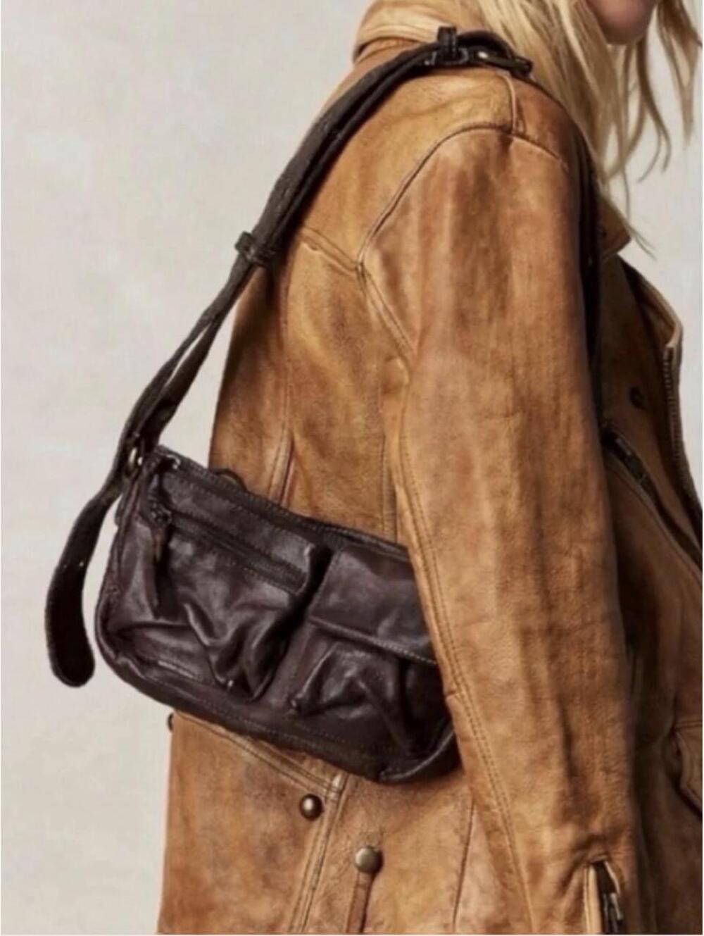 Free People Women's Brown and Burgundy Bag